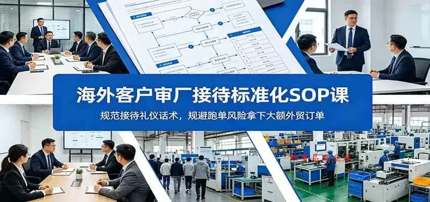 海外客户审厂接待标准化SOP课：规范接待礼仪话术，规避跑单风险拿下大额外贸订单-难事易副业库