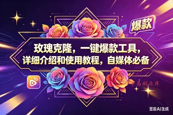 （18163期）玫瑰克隆，一键爆款工具，ai智能体，自媒体神器，60多个功能教程