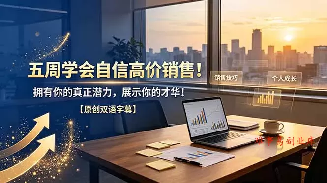 五周学会自信高价销售！拥有你的真正潜力，展示你的才华！【原创双语字幕】-难事易副业库