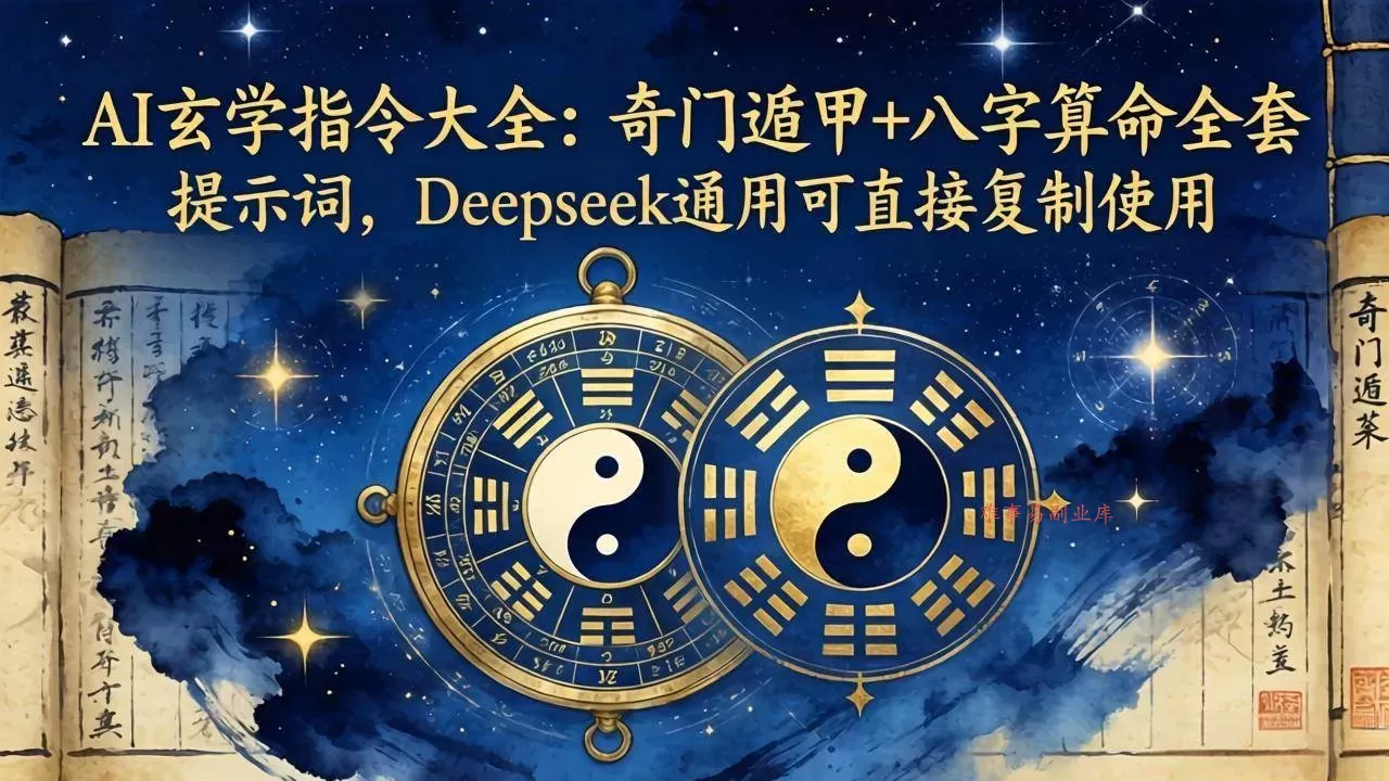 (18059期)AI玄学指令大全:奇门遁甲+八字算命全套提示词,Deepseek通用可直接复制使用-难事易副业库