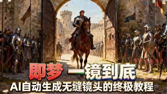 （18241期）即梦AI一镜到底终极教程，智能补帧+运镜技巧，AI自动生成无缝丝滑长镜头高效出片-难事易副业库