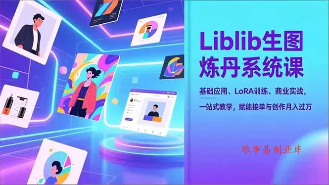 Liblib生图炼丹系统课,基础应用、LoRA训练、商业实战,一站式教学,赋能接单与创作月入过万 Liblib生图炼丹系统课,基础应用、LoRA训练、商业实战,一站式教学,赋能接单与创作月入过万