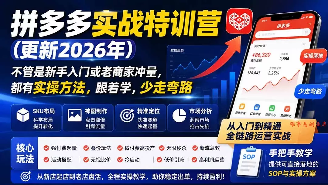 拼多多实战特训营(更新26年0827