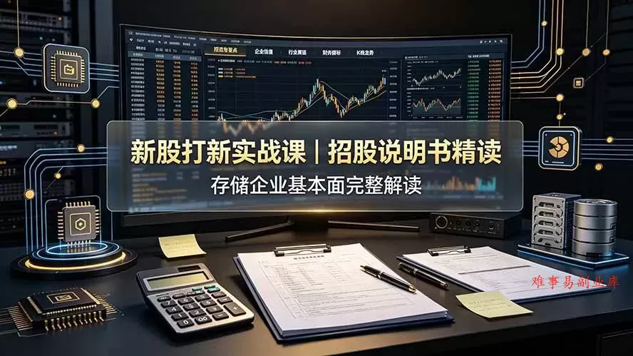 （19255期）付费文章：新股打新实战课｜招股说明书精读，存储企业基本面完整解读-难事易副业库