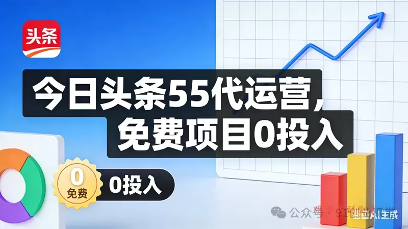 今日头条55代运营【社群免费项目】免.费.项.目,0投入，全新躺.zhuan模式