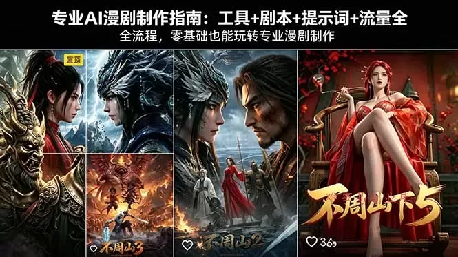 专业AI漫剧制作指南：工具+剧本+提示词+流量全流程，零基础也能玩转专业漫剧制作