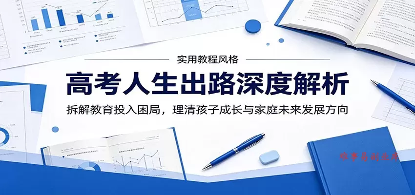 高考人生出路深度解析：拆解教育投入困局，理清孩子成长与家庭未来发展方向-难事易副业库