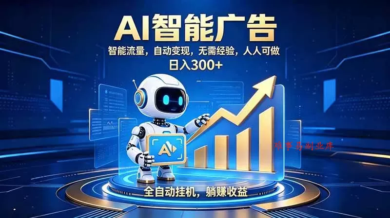 （19957期）轻资产新赛道，全自动AI广告，打造持续收益-难事易副业库