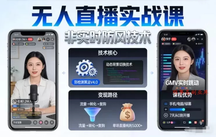 宝子哥无人直播实战课,非实时防风技术,聚焦抖音快手等平台直播带货,轻松开启直播变现之路(更新2026年5月10日) 宝子哥无人直播实战课,非实时防风技术,聚焦抖音快手等平台直播带货,轻松开启直播变现之路(更新2026年5月10日)