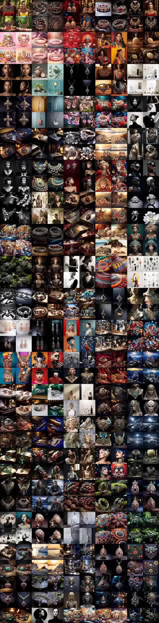 （17272期）460+专业Midjourney珠宝摄影AI提示词+成效果图，戒指/项链/耳环/手链/宝石/及奢侈配饰等全品类-难事易副业库