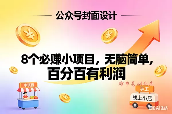 （17333期）8个必赚小项目，无脑简单，百分百有利润，副业首选，日入300+-难事易副业库