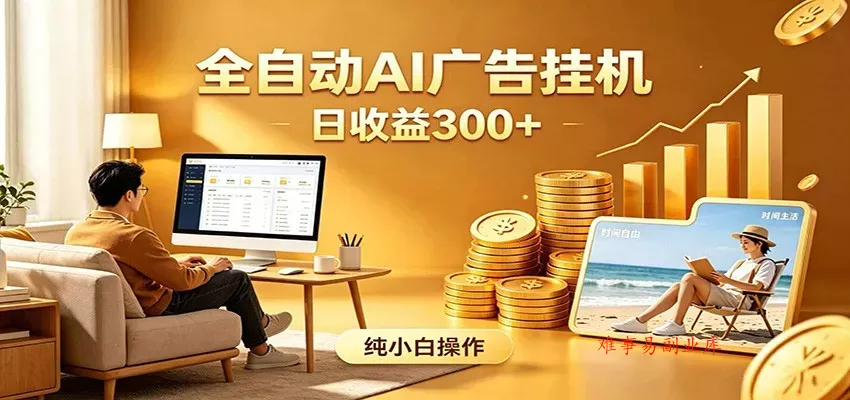 AI风口项目，全程解放双手，后台自动运行赚取收益，每天稳定收益300+-难事易副业库