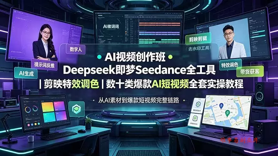 (19454期)AI视频创作班◆Deepseek即梦Seedance全工具|剪映特效调色|数十类爆款AI短视频全套实操教程 (19454期)AI视频创作班◆Deepseek即梦Seedance全工具|剪映特效调色|数十类爆款AI短视频全套实操教程