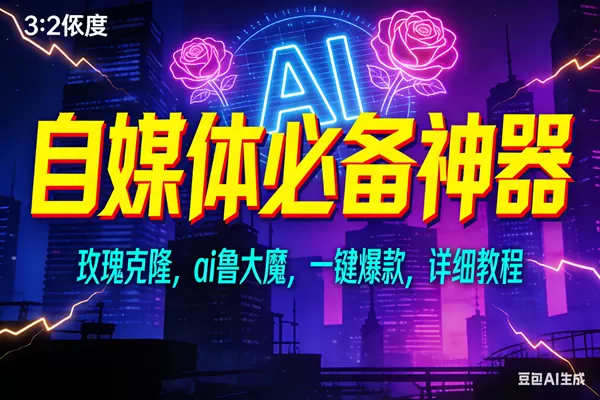 (17136期)玫瑰克隆神器,ai鲁大魔,自媒体必备工具,一键爆款神器,详细教程-难事易副业库