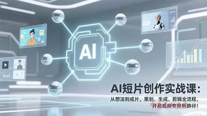 （17327期）AI短片创作实战课：从想法到成片，策划、生成、剪辑全流程，开启视频变现新路径！