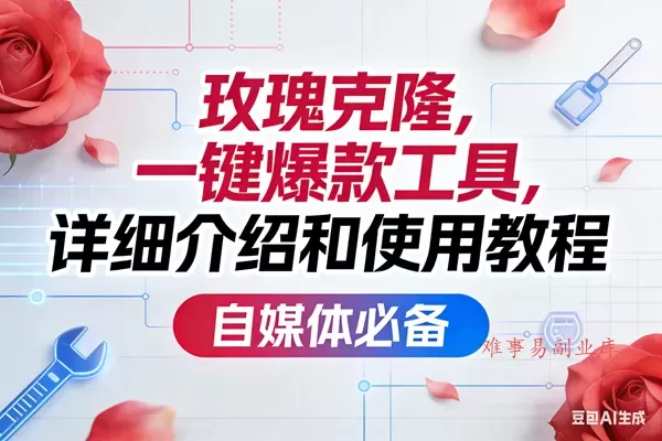 （16757期）玫瑰克隆，一键爆款工具详细介绍和使用教程，自媒体必备