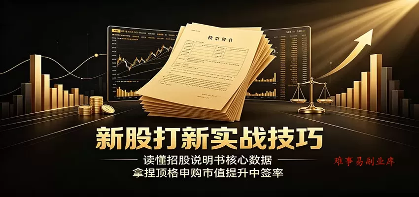 新股打新实战技巧:读懂招股说明书核心数据,拿捏顶格申购市值提升中签率 新股打新实战技巧:读懂招股说明书核心数据,拿捏顶格申购市值提升中签率