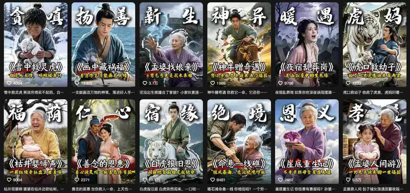 抖音67W粉丝博主的AI民间故事教学,从起号、文案、剪辑到多平台变现全流程,伙伴分成计划接广告等多种收益,月入1W+ 抖音67W粉丝博主的AI民间故事教学,从起号、文案、剪辑到多平台变现全流程,伙伴分成计划接广告等多种收益,月入1W+