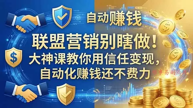(18242期)联盟营销别瞎做!大神课教你用信任变现,自动化赚钱还不费力【原创双语字幕】 (18242期)联盟营销别瞎做!大神课教你用信任变现,自动化赚钱还不费力【原创双语字幕】