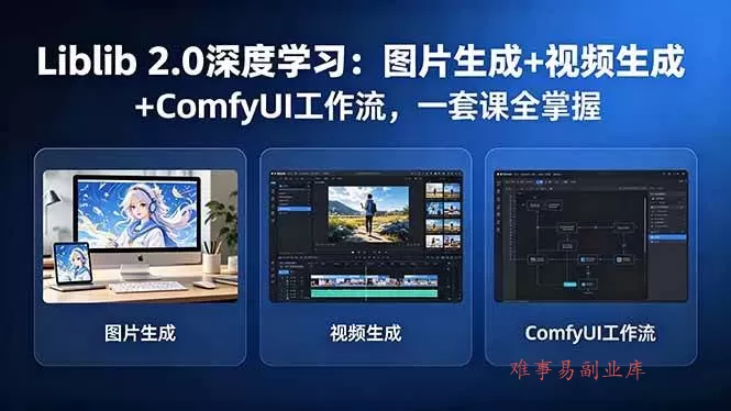 （18349期）Liblib 2.0深度学习：图片生成+视频生成+ComfyUI工作流，一套课全掌握