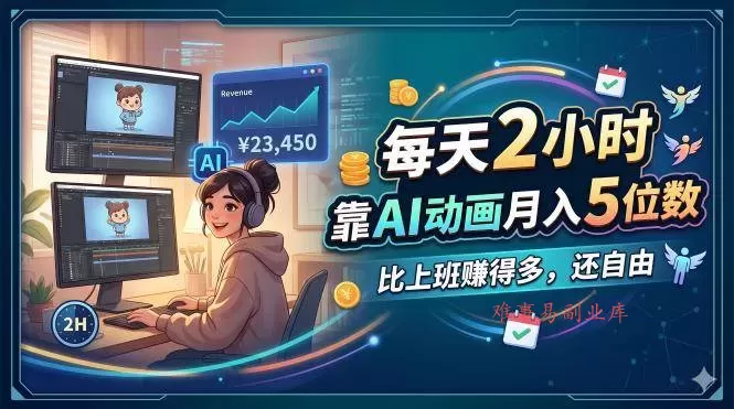 (18051期)每天 2 小时,靠 AI 动画月入 5 位数,比上班赚得多,还自由 (18051期)每天 2 小时,靠 AI 动画月入 5 位数,比上班赚得多,还自由