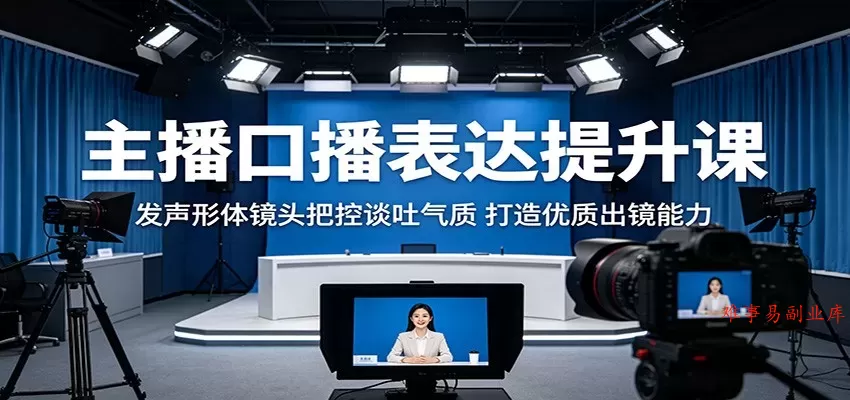 主播口播表达提升课:发声形体镜头把控谈吐气质,打造优质出镜能力 主播口播表达提升课:发声形体镜头把控谈吐气质,打造优质出镜能力