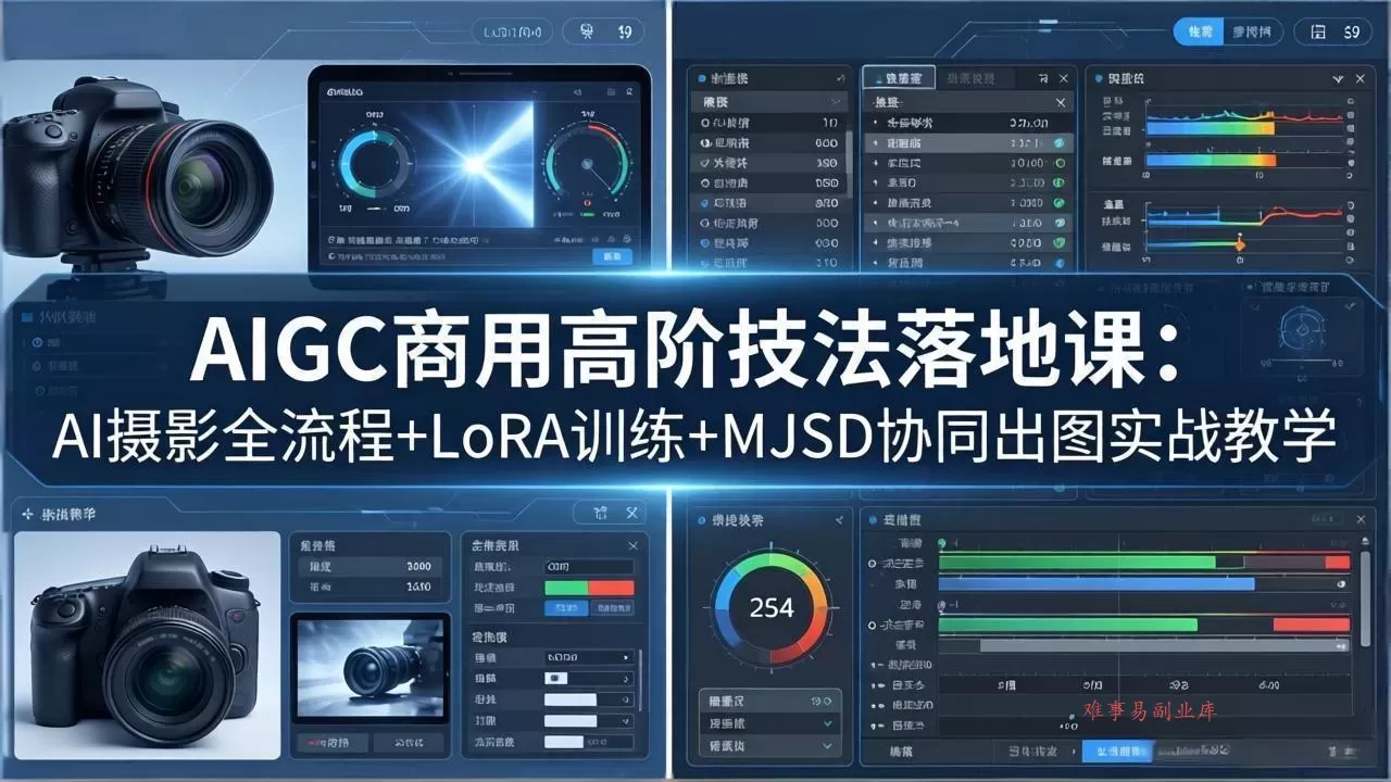 AIGC商用高阶技法落地课:AI摄影全流程+LoRA训练+MJSD协同出图实战教学 AIGC商用高阶技法落地课:AI摄影全流程+LoRA训练+MJSD协同出图实战教学