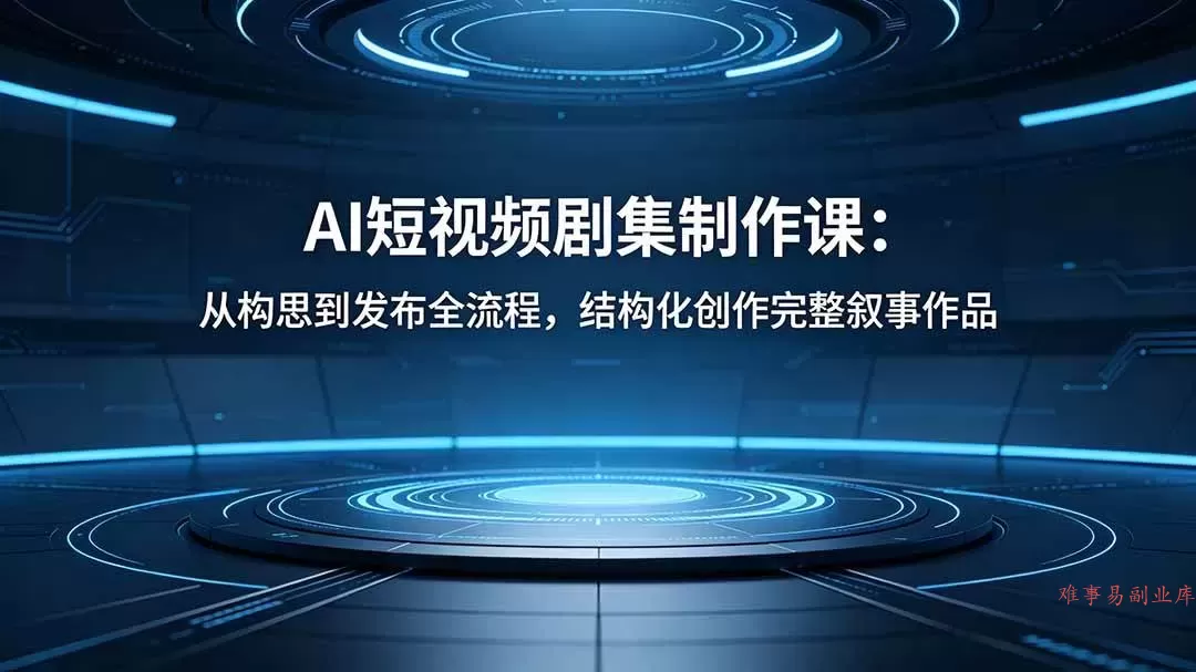 (18414期)AI短视频剧集制作课:从构思到发布全流程,结构化创作完整叙事作品 (18414期)AI短视频剧集制作课:从构思到发布全流程,结构化创作完整叙事作品