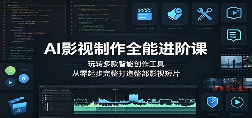 AI影视制作全能进阶课:玩转多款智能创作工具,从零起步完整打造整部影视短片 AI影视制作全能进阶课:玩转多款智能创作工具,从零起步完整打造整部影视短片