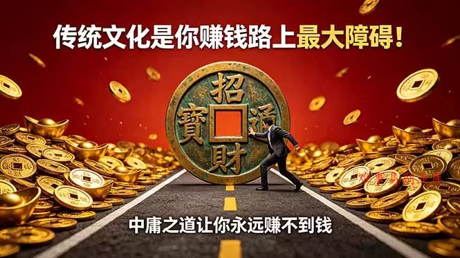 付费文章：传统文化是你赚钱路上最大障碍！中庸之道让你永远赚不到钱-难事易副业库
