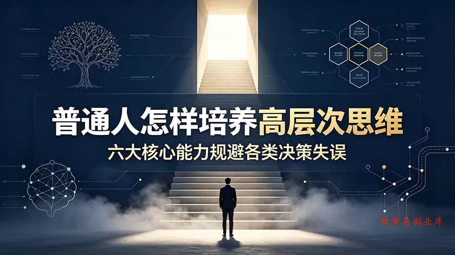 付费文章：普通人怎样培养高层次思维，六大核心能力规避各类决策失误-难事易副业库