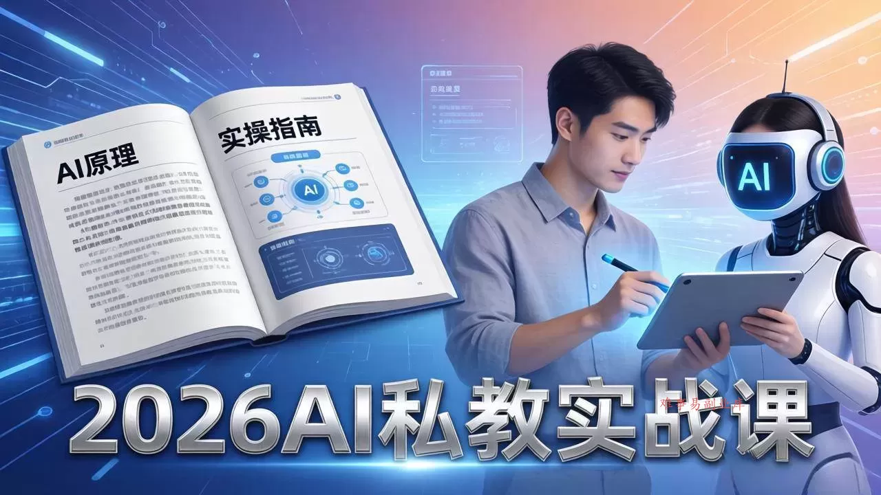 （17899期）2026AI私教实战课：从AI原理到全场景实操，零基础学会用AI提效+单人单干创业