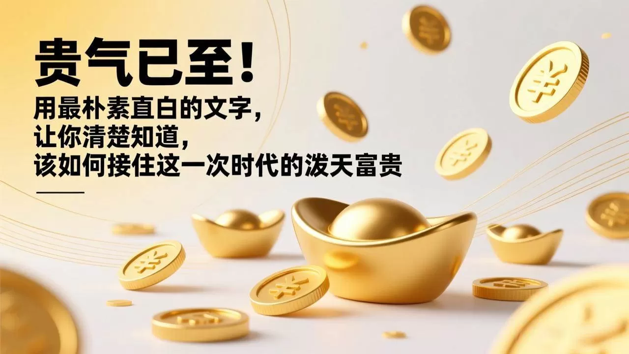 （17049期）付费文章：贵气已至！用最朴素直白的文字，让你清楚知道，该如何接住这一次时代的泼天富贵-难事易副业库