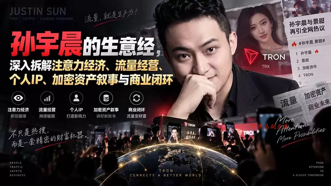 某星球精华文章——孙宇晨的生意经，深入拆解注意力经济、流量经营、个人IP、加密资产叙事与商业闭环