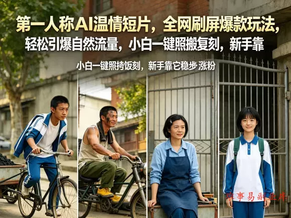 第一人称AI温情短片,全网刷屏爆款玩法,轻松引爆自然流量,小白一键照搬复刻,新手靠它稳步涨粉 第一人称AI温情短片,全网刷屏爆款玩法,轻松引爆自然流量,小白一键照搬复刻,新手靠它稳步涨粉