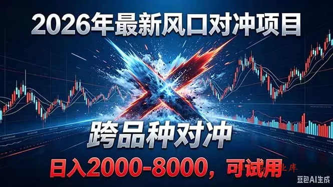 2026创业新风口！最新对冲！跨品种对冲！日收益2000-6000+-难事易副业库