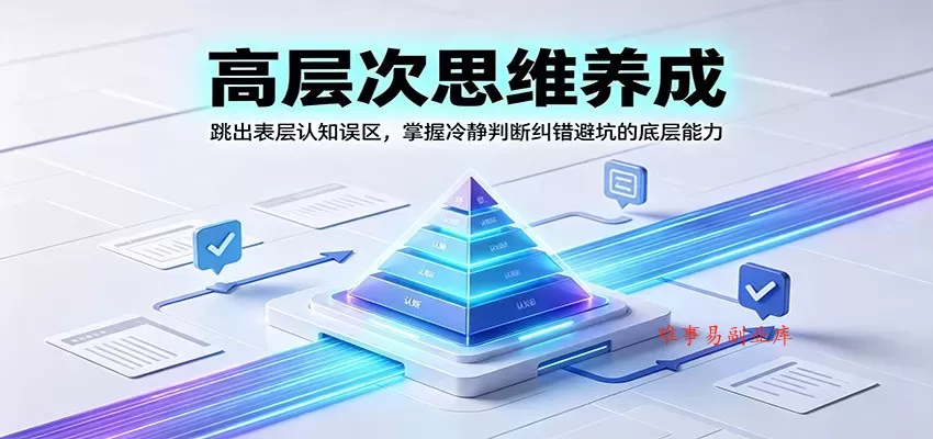 高层次思维养成：跳出表层认知误区，掌握冷静判断纠错避坑的底层能力-难事易副业库
