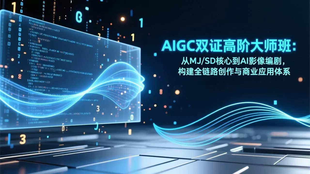 (17198期)AIGC双证高阶大师班:从MJ/SD核心到AI影像编剧,构建全链路创作与商业应用体系-难事易副业库