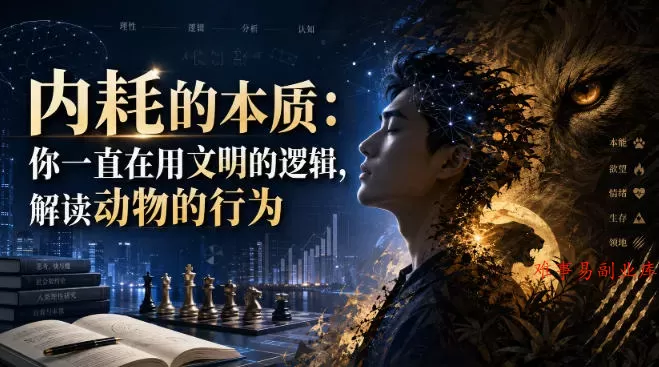 付费文章：内耗的本质：你一直在用文明的逻辑，解读动物的行为-难事易副业库