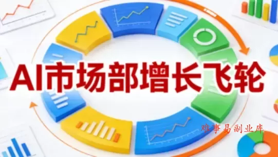 AI市场部增长飞轮，从1-100的电商内容提效实战，让优质内容成为你的流量引擎（更新2026年4月）-难事易副业库