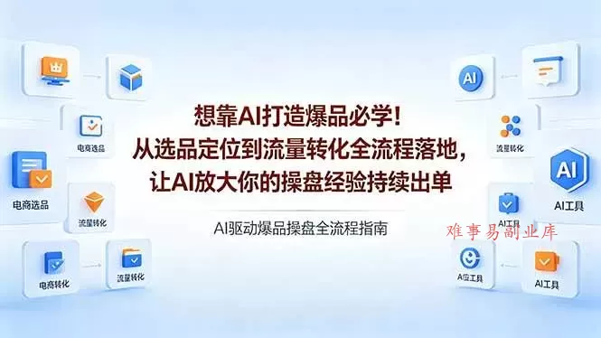 (18327期)想靠AI打造爆品必学!从选品定位到流量转化全流程落地,让AI放大你的操盘经验持续出单 (18327期)想靠AI打造爆品必学!从选品定位到流量转化全流程落地,让AI放大你的操盘经验持续出单