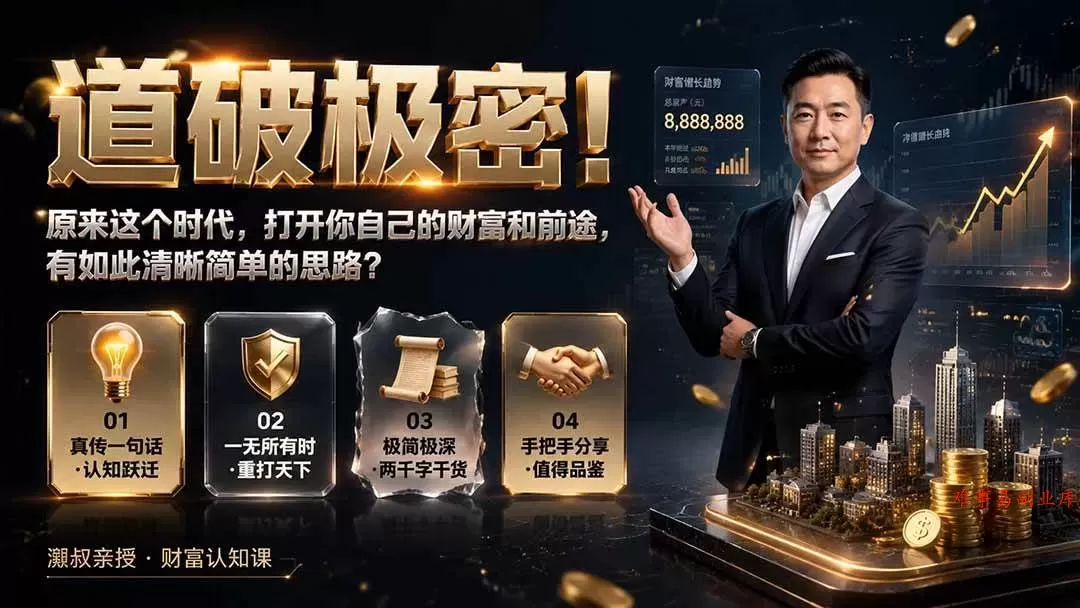 （19661期）付费文章：道破极密！原来这个时代，打开你自己的财富和前途，有如此清晰简单的思路？-难事易副业库
