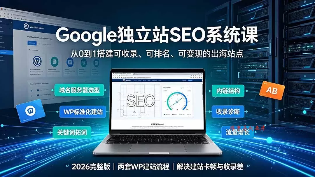(19426期)Google独立站SEO-7月系统课:出海基建×WordPress建站×AI内容生产×站内外优化×Search Console×AdSense变现 (19426期)Google独立站SEO-7月系统课:出海基建×WordPress建站×AI内容生产×站内外优化×Search Console×AdSense变现