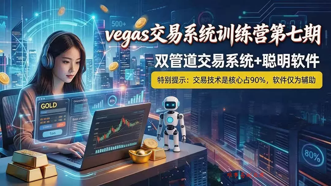 （19267期） 【3天学会手工单交易】Vegas交易技术+聪明软件，日赚50-1000U， 长期稳定，小白轻松上手-难事易副业库