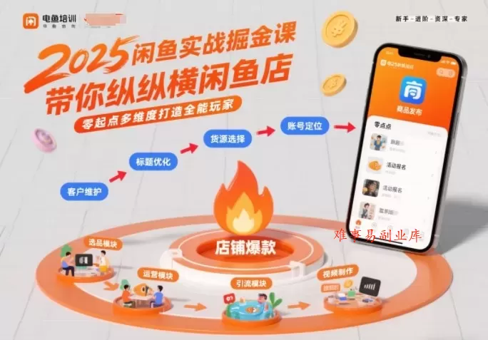 2025闲鱼实战掘金课,带你纵横闲鱼店,零起点多维度打造全能玩家 2025闲鱼实战掘金课,带你纵横闲鱼店,零起点多维度打造全能玩家