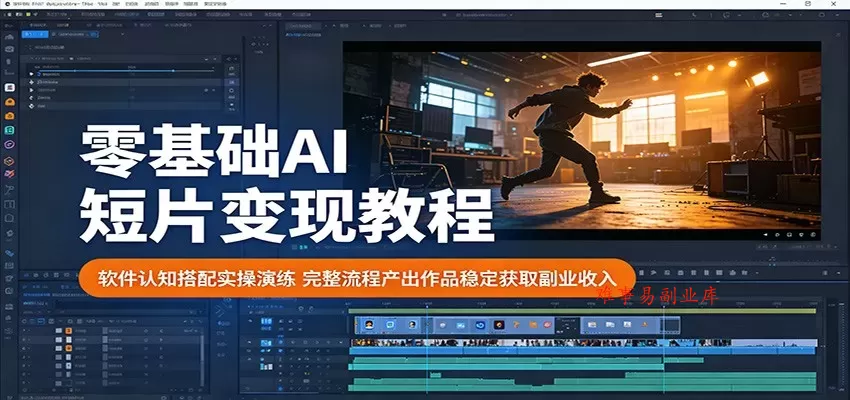 零基础AI短片变现教程:软件认知搭配实操演练,完整流程产出作品稳定获取副业收入 零基础AI短片变现教程:软件认知搭配实操演练,完整流程产出作品稳定获取副业收入