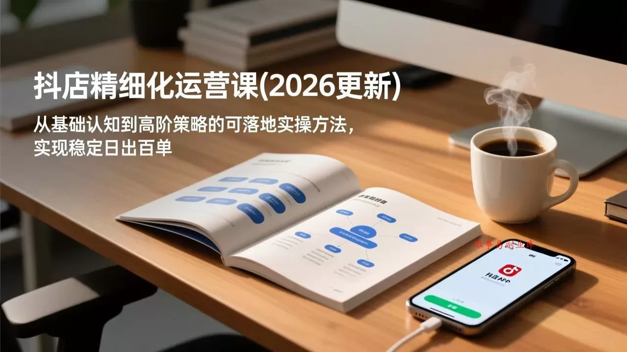 抖店精细化运营课(更新6月-难事易副业库