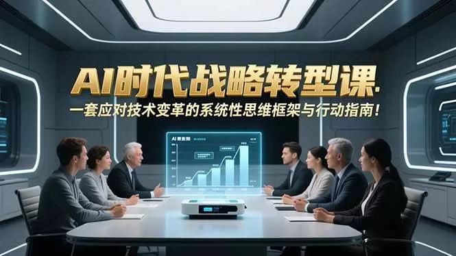 (16989期)AI时代战略转型课:一套应对技术变革的系统性思维框架与行动指南!-难事易副业库