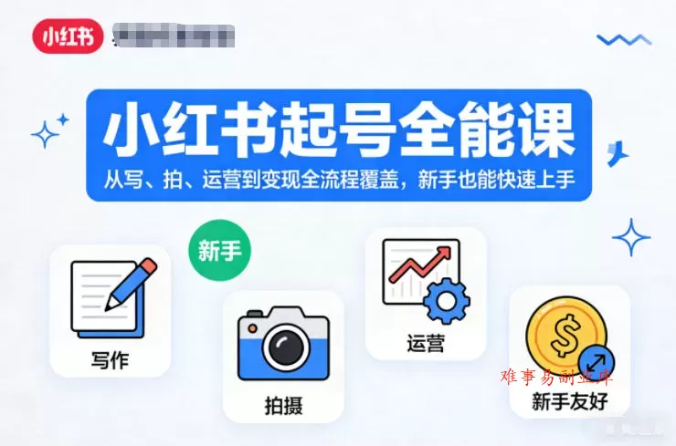 小红书起号全能课,从写、拍、运营到变现全流程覆盖,新手也能快速上手(更新) 小红书起号全能课,从写、拍、运营到变现全流程覆盖,新手也能快速上手(更新)