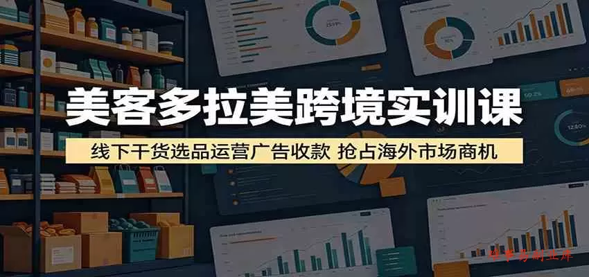 美客多拉美跨境实训课：线下干货选品运营广告收款，抢占海外市场商机-难事易副业库
